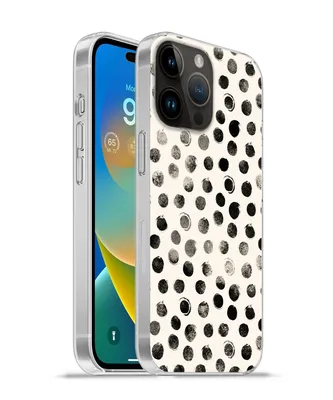 Produktbild von MuchoWow® Handyhülle Schutzhülle Hülle für Apple iPhone 14 Pro Max Polka dots - Schwarz - Weiß Silikon Softcase Handy Hülle - Hardcover