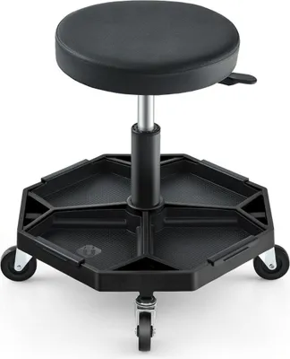 Produktbild von Verstellbarer Mechanikerhocker mit Werkzeugablage, 150 kg Tragkraft