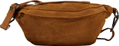 Produktbild von Hausfelder Manufaktur Gürteltasche / Umhängetasche Velours Braun onesize