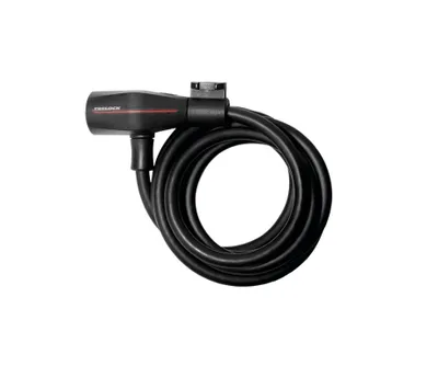 Produktbild von Trelock Spiralkabelschloss 150 cm D 8 mm SK 108/150 schwarz mit Halter ZK 108