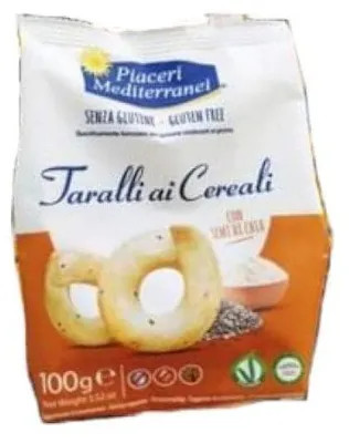 Imagen del producto de PIACERI MEDITERRANEI: Taralli integrales, 100 gramos