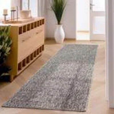 Produktbild von Kurzflor Teppiche Unicolor - Einfarbig Teppiche im modernen Stil Teppich Wohnzimmer Farbe: Hellgrau Größe: 80 x 250 cm
