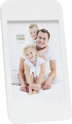 Immagine prodotto di Deknudt Cornice per foto bianca in legno 10x15 cm S66RL verticale con supporto