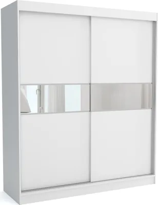 Produktbild von Neuer Kleiderschrank mit Schiebetüren KLARA 160 cm (WEISS)