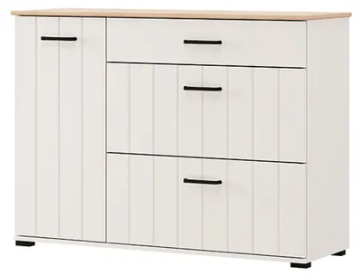 Produktbild von Paro - Sideboard, 117x40x86h cm Cremeweiß, 2 Regale