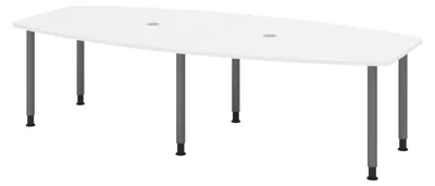 Produktbild von bümö Konferenztisch mittel KT28 - Nachbildung: Weiß, tischfuss: Füße in Graphit
