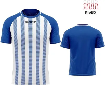 Produktbild von Sport-T-Shirt Givova Rugby Royal-Weiß Blau - M