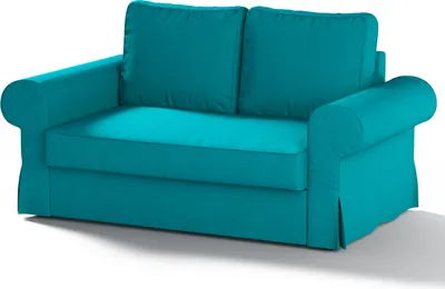 Produktbild von Dekoria Bezug für Backabro 2-Sitzer Sofa ausklappbar, türkis, Bezug für Backabro 2-Sitzer Sofa