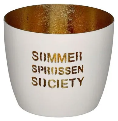 Produktbild von Gift Company Windlicht Madras Sommersprossen Society Weiß Gold