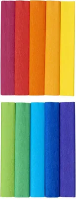Immagine prodotto di Carta velina stropicciata 25x200cm - mix di 10 colori dell'arcobaleno