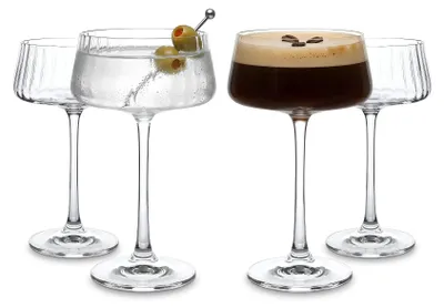 Image de Ensemble de 4 verres à Martini de 22 cl, adaptés au lave-vaisselle, en cristal