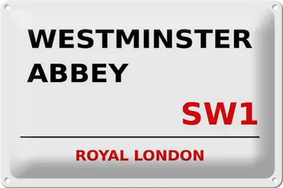 Produktbild von Blechschild London 30x20cm Royal Westminster Abbey SW1