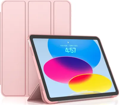 Produktbild von Mobigear Tri-Fold Gel iPad 11 (2025) Hülle TPU,Kunstleder Klapphülle - Pink