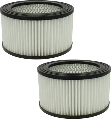 Produktbild von vhbw 2x Faltenfilter kompatibel mit aspiracenere nrj802 18l/80860 1200w Aschesauger - Patronenfilter Schwarz Weiß Abwaschbar