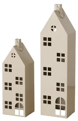 Produktbild von Boltze ALBA Laternen-Set, 2-teilig, Windlicht für Kerzen, 25 cm breit, 21 cm hoch