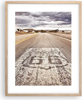Produktbild von Gerahmtes Poster - Rahmen in heller Eiche - USA Route 66 Reise - 40x50 cm - Wand Bild - Wanddeko - Wandbilder - Wandposter - Bilderrahmen - Bilder - Kunstdruck - Wandbild - P2NPA40x50-2712