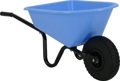 Produktbild von FORT Kinderschubkarre 20l blau montiert mit PolyurethanRad
