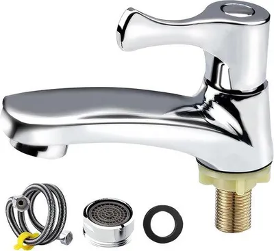 Productafbeelding van Koudwaterkraan - Zilver - - Roestvrij Staal - Voor Gastenbadkamers