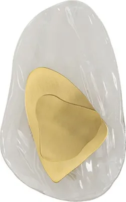 Obrázok produktu pre Mauro Ferretti Ozean Gold E14 nástenné svietidlo 21x8x31 cm zlatá biela
