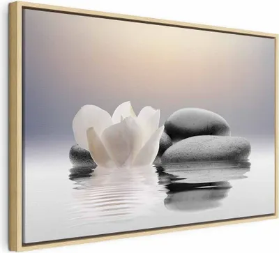 Produktbild von Italienischer Leinwand Leinwandbild - Garden of Calm 90x60 cm Orient b-B-0095-b-a