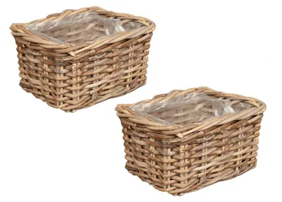 Produktbild von 2tlg. Pflanzkorb-Set VERONA-Rechteckig ca. L25cm