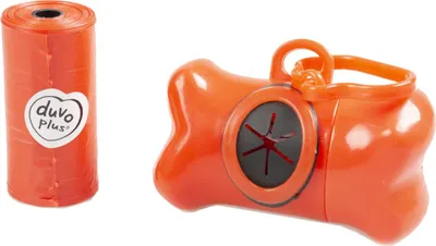 Produktbild von Duvo+ Hundekotbeutelspender Knochen rot