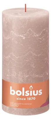 Zdjęcie produktu dla Świeca Bolsius Rustiek 200/100 Misty Pink (1 sztuka)