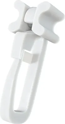 Image de 100 pièces de glissières en X / glissières pour rideaux / glissières à plis avec crochets de pliage pour tringles à rideaux et rails à roulement intérieur, rainure de roulement 5,5 – 6,8 mm