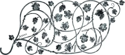Immagine prodotto di LogistSystem - Ferri battuti Ornamento in ferro battuto 800x1500mm - ad es. come elemento per inferriate - ringhiere - recinzioni - cancelli - rosoni - grate 13.200