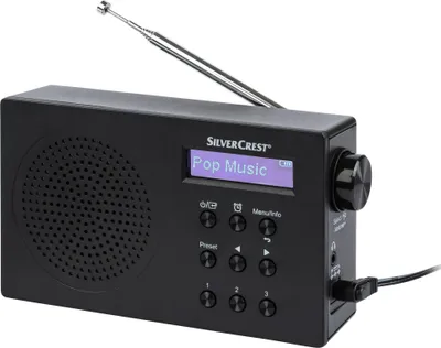 Produktbild von SILVERCREST Radio DAB+ Taschenradio Trage-Radio Musikradio »SDR 15 A2« schwarz