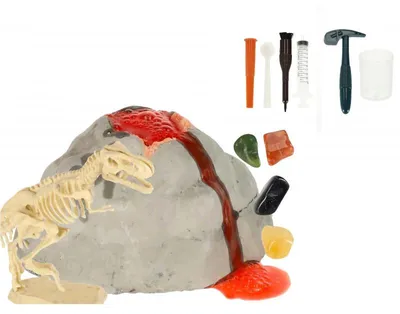 Obrázek produktu pro KIK KX3582 Sada pro malé archeology - sopka s kostrou dinosaura 2 v 1