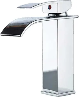Produktbild von Waschbeckenarmatur, Wasserfallauslauf, Einhebelsteuerung, Kurzes Chrom