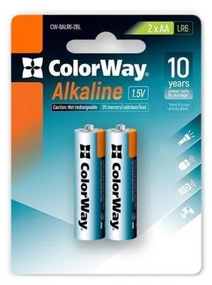 Obrázok produktu pre Alkalické batérie Colorway AA/ 1,5 V/ 2 ks v balení/ blister