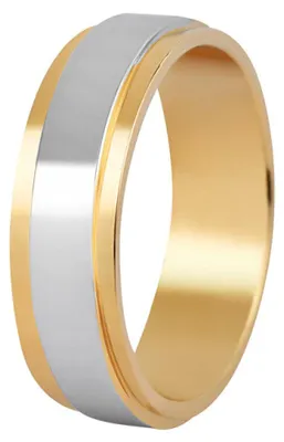 Produktbild von Zweifarbiger Ehering fü r Herren aus Stahl SPP05 - Ringgrö ß e: 67 mm