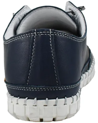 Produktbild von Gemini Damen Schnürschuh Leder Sneaker mit herausnehmbarer Innensohle 395610-02, Größe:41 EU, Farbe:Blau