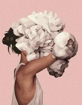 Immagine prodotto di Mosaico di diamanti: Testa di donna con fiori bianchi NO-1007743