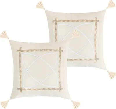 Produktbild von Federkissenbezug SET 2Stück - 40x40 cm - Natur