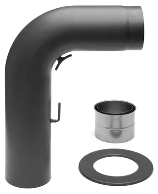 Produktbild von Raik Basic Rauchrohrbogen-Set 150mm gussgrau FULLFORM rund für Rauchrohr / Ofenrohr