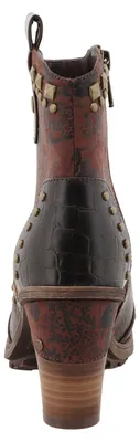 Produktbild von Mustang Damen Stiefelette im Biker-Look mit Nietenbesatz und Muster 15M0162012, Größe:39 EU, Farbe:Braun