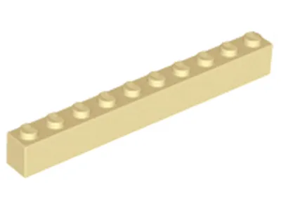 Produktbild von Lego® 250 Stück 6111 Stein Brick 1x10 Part Basic Steine 250 Beige