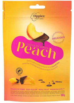 Produktbild von Dippies Fruit Dips Chocolate Dipped Peach 100g