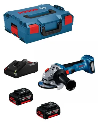 Imagen del producto de Amoladora Angular BOSCH GWS 18V-8 125mm (2 x 4,0 Ah + GAL18V-40 + L-Boxx 136)