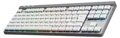 Obrázok produktu pre Logitech G G515 Lightspeed TKL, Káblový a bezdrôtový, RF Wireless + Bluetooth, Mechanický spínač kláves, QWERTY, RGB LED, Biela