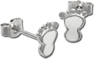 Image de Teenie-Weenie Boucles d'oreilles enfants 925 argent blanc Tapsen 7mm SDO202W