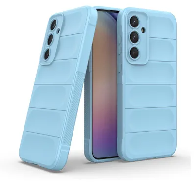 Produktbild von Handy Hülle für Samsung Galaxy A35 5G Grip Case Cover Schutzhülle Softgrip Farbe: Hellblau