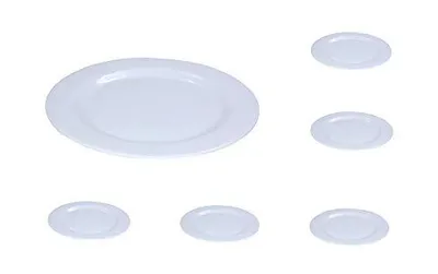 Produktbild von Teller-Melamin Ø 25,5 cm 6 Stück Kunststoffplatte Frühstücksteller