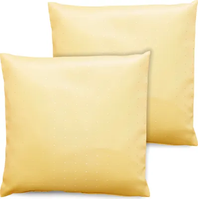 Produktbild von 2er Set Kissenhülle 40x40 cm gelb mit Reißverschluss als Deko