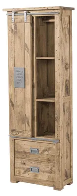 Immagine prodotto di MASSIVMOEBEL24 | RAILWAY #284 Armadio in legno di mango - laccato / sbiancato 70x35x195