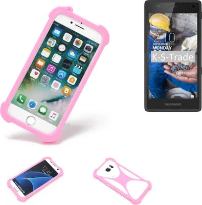Produktbild von K-S-Trade Handy Hülle kompatibel mit Fairphone Fairphone 2 Schutz Hülle Bumper Silikon Schutz Hülle Cover Case Silikoncase Silikonbumper TPU