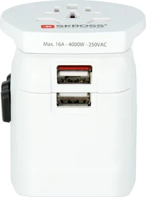 Zdjęcie produktu dla Skross 1302470 Reiseadapter Pro Light USB (2xA) -World (1302470)